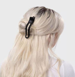 Flat Lay Claw Clip 2pc Curved - Black & Tort - The Red Thread Boutique