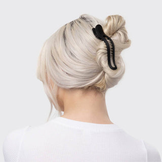 Flat Lay Claw Clip 2pc Curved - Black & Tort - The Red Thread Boutique