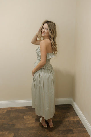 Flynn Cream Stripe Dress - The Red Thread Boutique