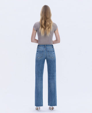 Fray Hem Slim Wide Jeans - The Red Thread Boutique