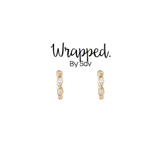 Gemma Huggies: Yellow Gold - The Red Thread Boutique