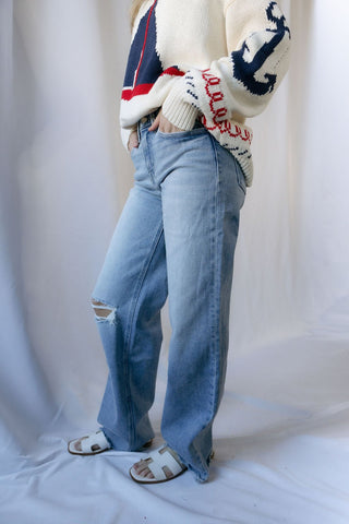 Geneva High Rise Uneven Hem - The Red Thread Boutique