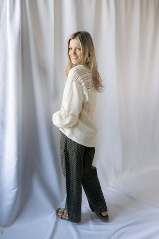 Georgia Lace Top, Cream - The Red Thread Boutique