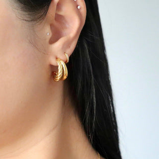 Gia Hoops | Double Hoop - The Red Thread Boutique