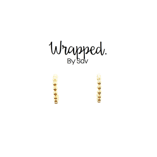 Gold Ball Hoops: Large - The Red Thread Boutique