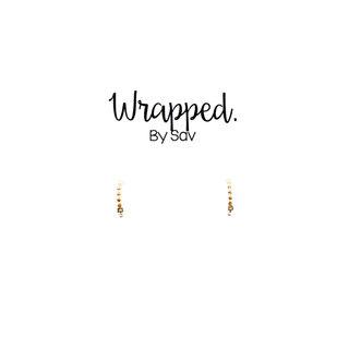 Gold Ball Hoops: Large - The Red Thread Boutique