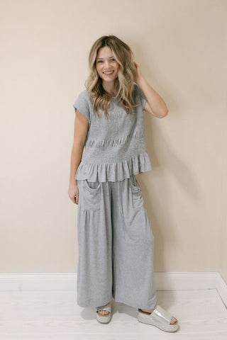 Good Feels Knit Set, Grey - The Red Thread Boutique