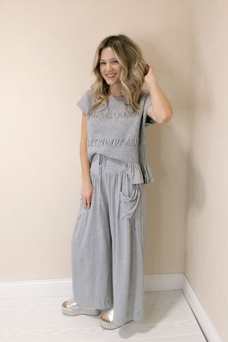 Good Feels Knit Set, Grey - The Red Thread Boutique