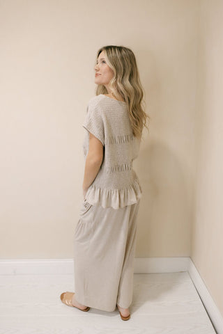 Good Feels Knit Set, Taupe - The Red Thread Boutique