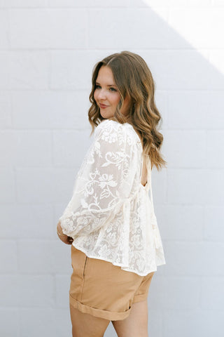 Haisel Top, Ivory *final sale - The Red Thread Boutique