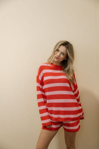 Hallie Striped Sweater Set - The Red Thread Boutique