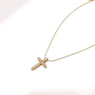 Hannah Diamond Cross Necklace - The Red Thread Boutique