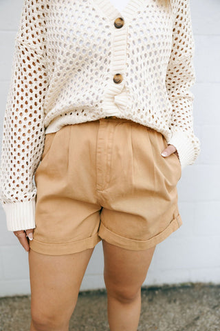 Harleigh Shorts, Khaki *final sale* - The Red Thread Boutique