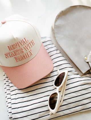 Hat: Revival Starts with Family: Pink - The Red Thread Boutique