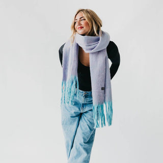 Helga Blanket Scarf: Teal - The Red Thread Boutique