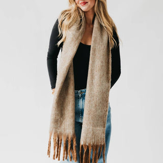 Helga Blanket Scarf: Teal - The Red Thread Boutique