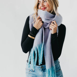 Helga Blanket Scarf: Teal - The Red Thread Boutique