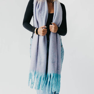 Helga Blanket Scarf: Teal - The Red Thread Boutique