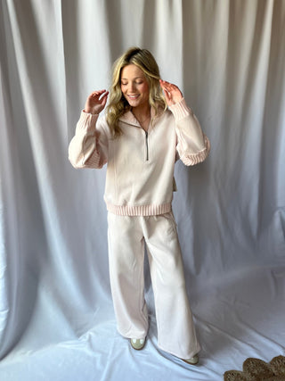 Hibiscus Taffy Quarter Zip - The Red Thread Boutique