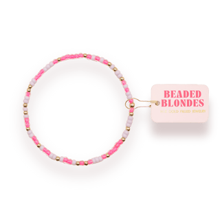 Hot Pink & Lilac Sprinkle Bracelet: Standard 6.75 inch - The Red Thread Boutique