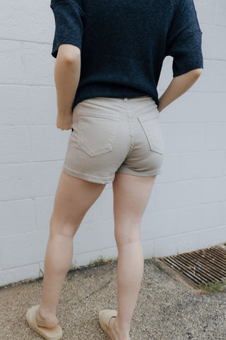 HR Utility Cargo Short, Almond by Just Black Denim *final sale - The Red Thread Boutique