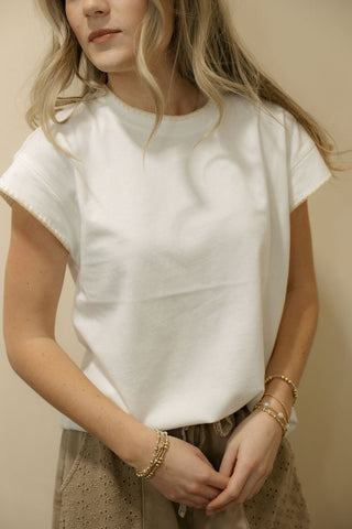 Indra Top, Ivory Cream - The Red Thread Boutique