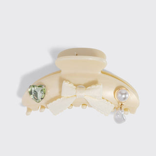 KitschPop™️Curved Claw Clip 7pc Set Vintage - Pearlized Cream - The Red Thread Boutique