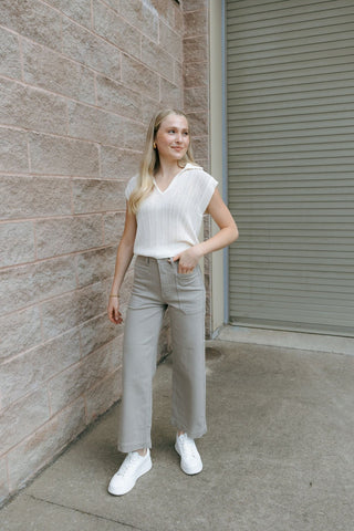 Lauden Polo Top, Sea Salt *final sale - The Red Thread Boutique