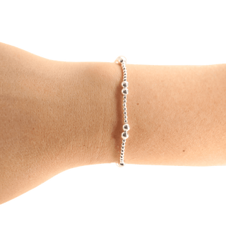 Leah Bracelet in Silver: Standard 6.75 inch - The Red Thread Boutique