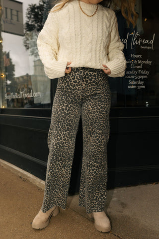 Leopard Pants - The Red Thread Boutique