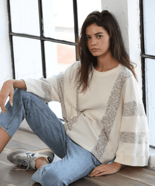 Leopard Stripe Tee - The Red Thread Boutique