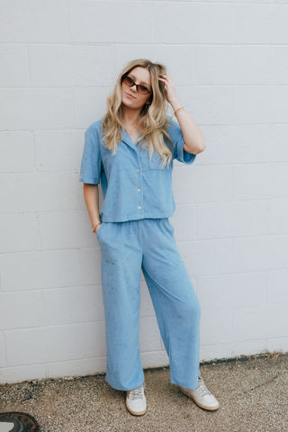 Let's Cruise Pant, Salty Blue *final sale - The Red Thread Boutique