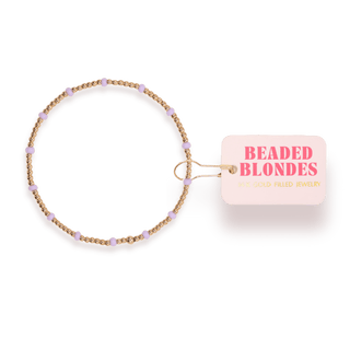 Lilac Dainty Poppi Bracelet: Gold / Standard 6.75 inch - The Red Thread Boutique