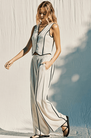 Linen Binding Pants - The Red Thread Boutique