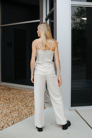 Linen Stripe Pants - The Red Thread Boutique