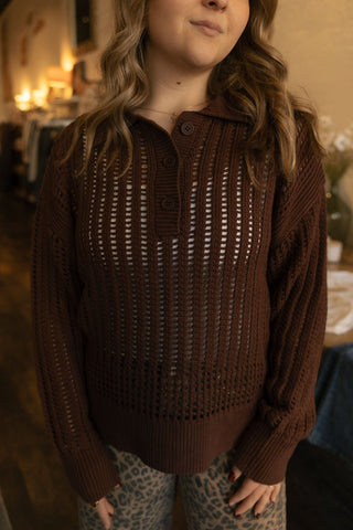 Looking Glass Crochet Polo by Z Supply *final sale* - The Red Thread Boutique
