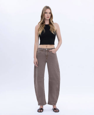 Lucy Crop Barrel Jeans - The Red Thread Boutique