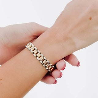 Mabel Mixed Metals Watch Band Bracelet - The Red Thread Boutique