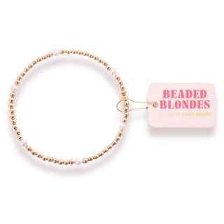 Madi Beaded Bracelet in Gold: Standard 6.75 inch - The Red Thread Boutique