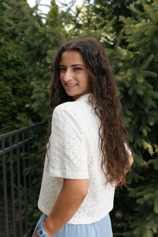 Madrid Knit Eyelet Button Up by Z Supply *final sale - The Red Thread Boutique