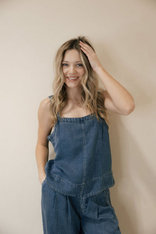 Maelis Tank, Denim - The Red Thread Boutique