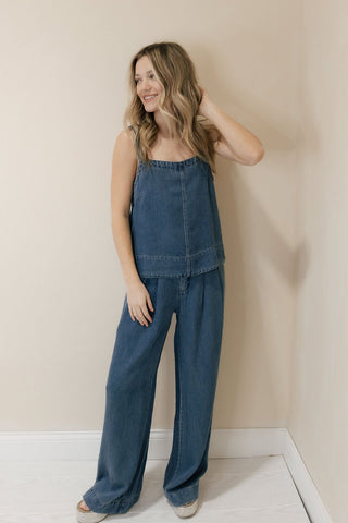 Maelis Tank, Denim - The Red Thread Boutique