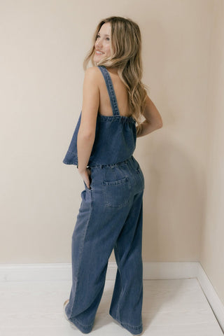 Maelis Tank, Denim - The Red Thread Boutique