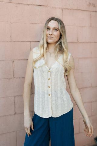 Maev Vest, Cream *final sale - The Red Thread Boutique
