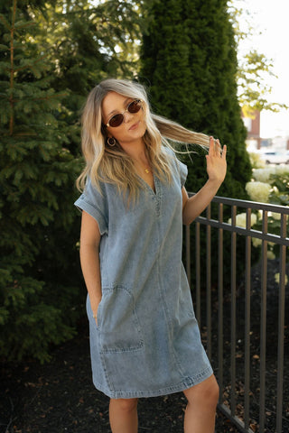 Margaret Dress, Kacey Wash *final sale* - The Red Thread Boutique