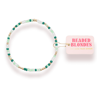 Matcha Sprinkle Bracelet: Standard 6.75 inch - The Red Thread Boutique