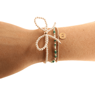 Matcha Sprinkle Bracelet: Standard 6.75 inch - The Red Thread Boutique