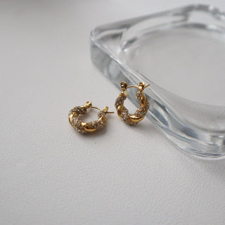 Mia Hoops | Small CZ Hoops - The Red Thread Boutique