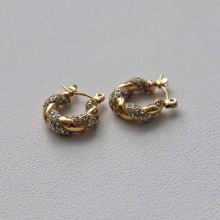 Mia Hoops | Small CZ Hoops - The Red Thread Boutique