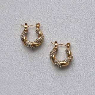Mia Hoops | Small CZ Hoops - The Red Thread Boutique